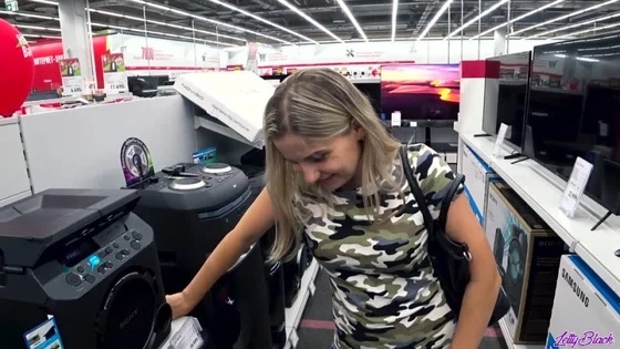 Sound controlled vibrator in public place - Lovense Lush 2 unusual test _ Letty Black
