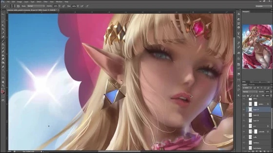 Sakimichan - term 94-95 - zelda x peach outfit nsfw vid process