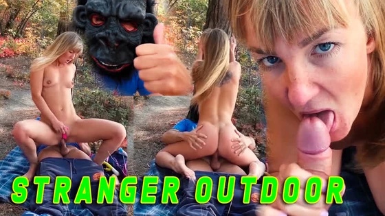 Outdoor Sex. Unexpected Fuck with a Stranger in the Forest. Russian amateur porn. Sasha Bikeyeva